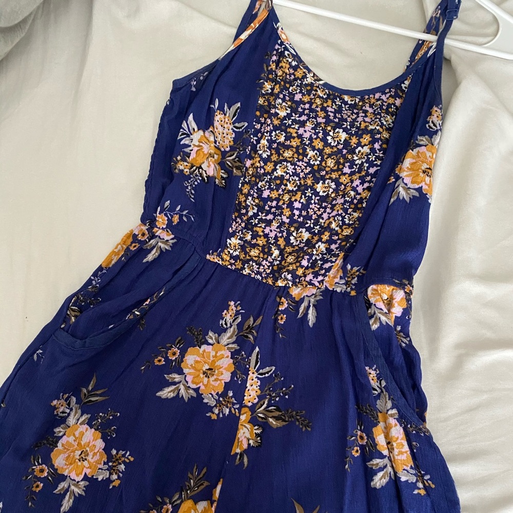 Francescas navy and yellow floral romper